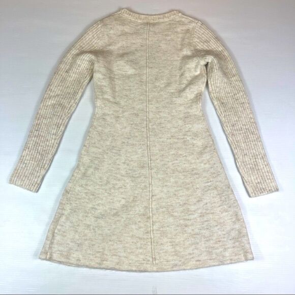 Anthropologie Shrinking Violet Sweater Dress Tunic Ivory Alpaca Blend Size S - Picture 2 of 7